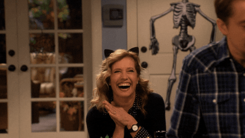 last man standing actress laughing with cat ears